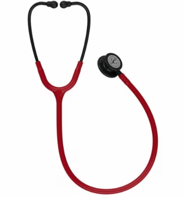 [5868] 3M™ Littmann® Classic III Stethoscope, Black-Finish Chestpiece, Burgundy Tubing, 27" 