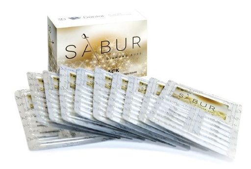 [DB-801-010M] 3D Dental Sabur Diamond Burs, 10 ct