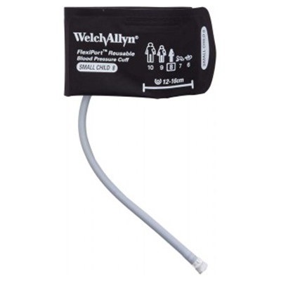 [REUSE-08-1MQ] Welch Allyn Flexiport Small Child Reusable Blood Pressure Cuff with 1-Tube, Locking Connector for Blood Pressure Monitor