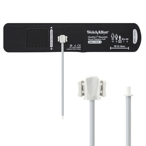 [REUSE-08-1SC] Welch Allyn Flexiport Small Child Reusable Blood Pressure Cuff with 1-Tube, Screw Connector for Blood Pressure Monitor
