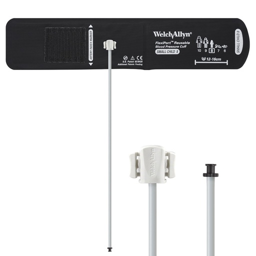 [REUSE-08-1TP] Welch Allyn Flexiport Small Child Reusable Blood Pressure Cuff with 1-Tube, Tri-Purpose Connector for Blood Pressure Monitor