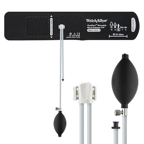 [REUSE-08-2BV] Welch Allyn Flexiport Small Child Reusable Blood Pressure Cuff with 2-Tubes, Inflation System for Blood Pressure Monitor