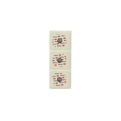 [2560-3] 3M™ Red Dot™ Mon. Electrode, 1.60"x1.36", Adult, Universal, Foam, Sticky Gel, Diaphoretic, 3/bg