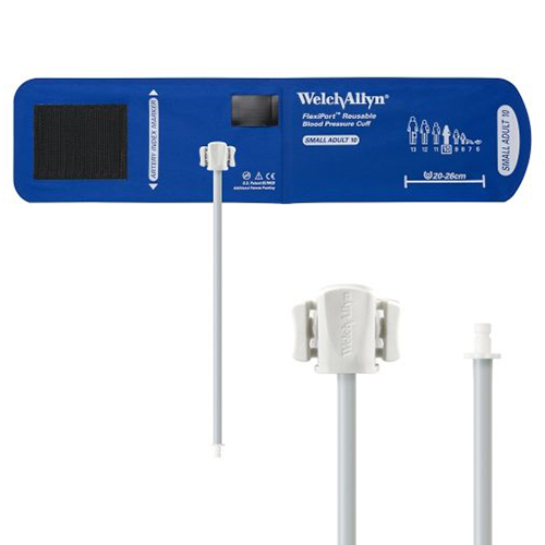 [REUSE-10-1HP] Welch Allyn Flexiport Small Adult Reusable Blood Pressure Cuff with 1-Tube, Bayonet Connector for Blood Pressure Monitor