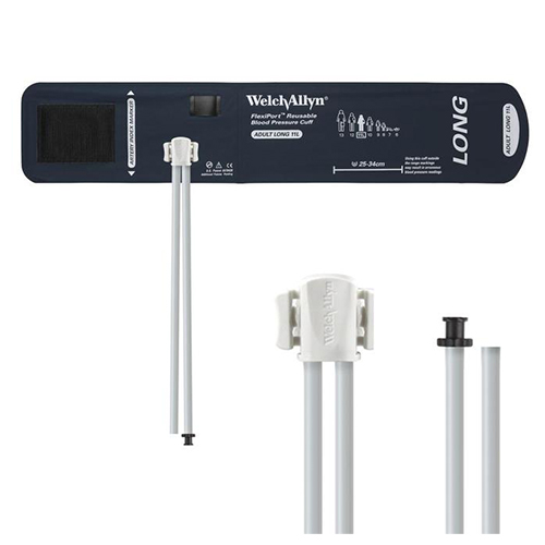 [REUSE-11L-2TP] Welch Allyn Flexiport Adult Long Reusable Blood Pressure Cuff with 2-Tubes, Tri-Purpose Connector for Blood Pressure Monitor
