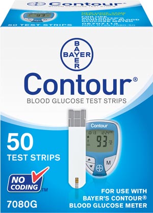 [7080G] Ascensia Contour® Blood Glucose Monitoring Sys, Test Strips, (Contour 50s) For 9545 Meters