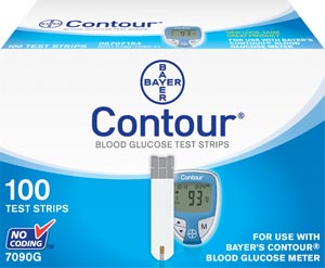 [7090G] Ascensia Contour® Blood Glucose Monitoring Sys, Test Strips, (Contour 100s) For 9545 Meters