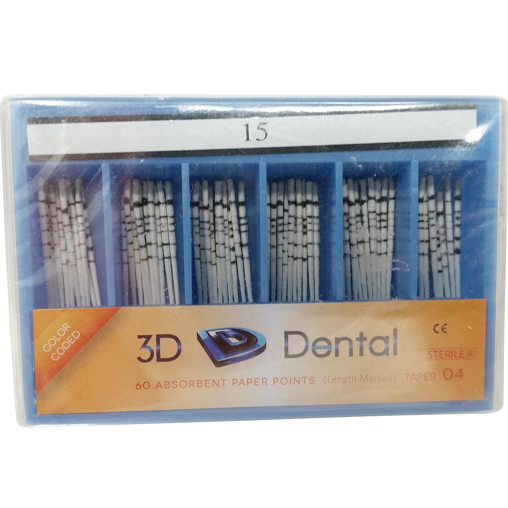 [GP4T15] 3D Dental Gutta Percha Points, Tapered, 60/bx