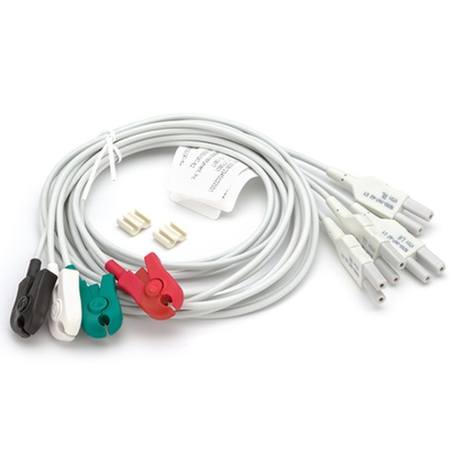 [9293-047-62] Welch Allyn Replacement Lead Set with AHA, Limb Leads, Clips for Clip Limb, Gray