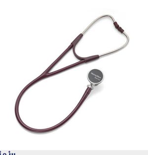 [5079-326] Welch Allyn Harvey Deluxe Double & Triple Head Stethoscopes, Burgundy, 28" 