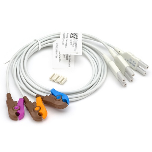 [9293-047-66] Welch Allyn Replacement Lead Set with AHA, V4-V6, Clips for V4-V6 ECG Clip, Gray