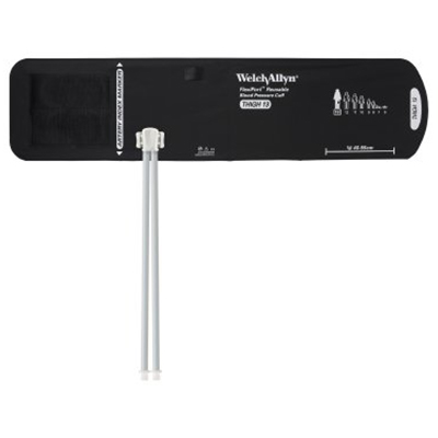 [REUSE-13-2SC] Welch Allyn Flexiport Reusable Blood Pressure Cuff with 2-Tubes, Screw Connector for Blood Pressure Monitor, Thigh