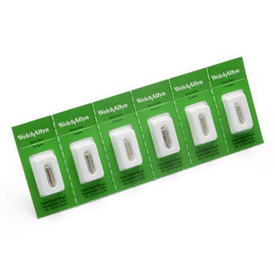 [03400-U6] Welch Allyn 2.5V Replacement Halogen Lamp for Otoscopes, 6/pack