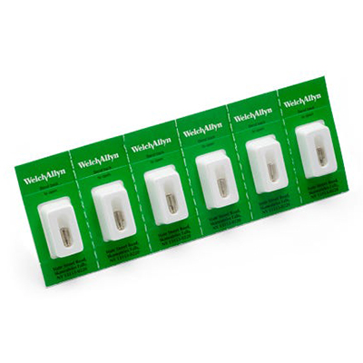 [03900-U6] Welch Allyn 2.5V Replacement Halogen Lamp for PocketScope Ophthalmoscopes, 6/Pack