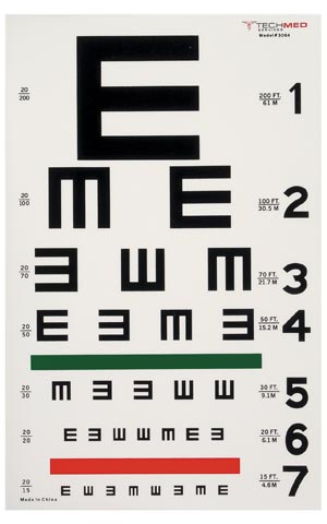 [3064] Tech-Med Illuminated Illiterate Eye Test Chart, 20 ft
