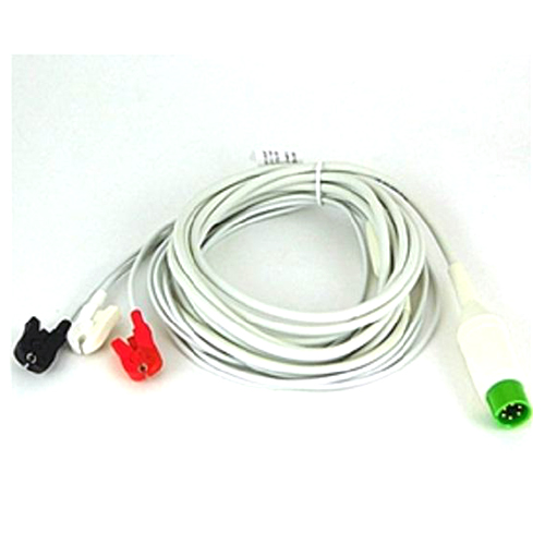 [9293-050-50] Welch Allyn Mortara Surveyor ECG Cable with 3 Wire, Fixed AHA Clip for S12/S19 Surveyor Patient Monitor