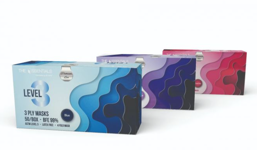 [ELM3-L] 3D Premium ASTM Level 3 Procedure Masks, Lavender, 50/bx