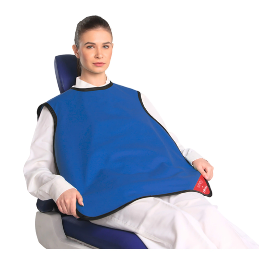 [XA-ABL] 3D Dental Visionary Lead Apron, Adult w/o Collar, Light Blue