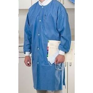 [DLJ-CBL] 3D Dental, Ceil Blue, Knee Length Lab Coat, Lg, 10/Bag