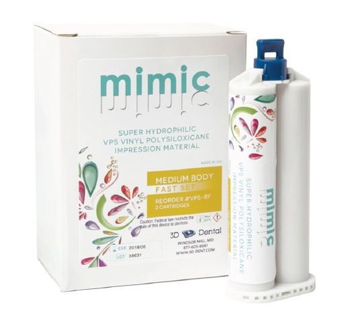 [VPS-HR] 3D Dental, VPS Impression Material, Heavy Body, Reg, 2/pk