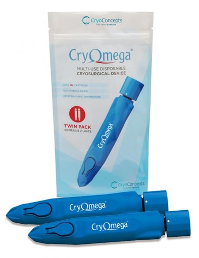 [160-2002] CryOmega Multi-Use Disposable Cryosurgical Device, 2 Pack
