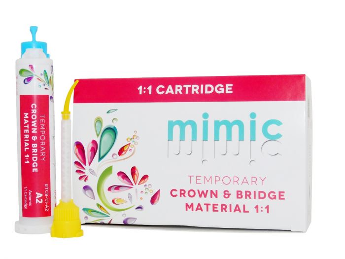 [3D-TCB-1:1-A1\B1] 3D Dental Mimic Temporary Crown & Bridge Material, 1:1 Cartridge, 90G