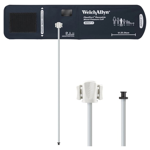 [REUSE-11-1TP] Welch Allyn Adult FlexiPort Reusable Blood Pressure Cuff with 1-Tube, Tri-Purpose Connector for Blood Pressure Monitor