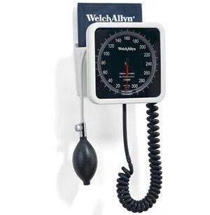 [7670-01C] Welch Allyn 767 Series Wall Aneroid, FlexiPort Reusable 2-Tube Child, Print Cuff, Bulb & Valve