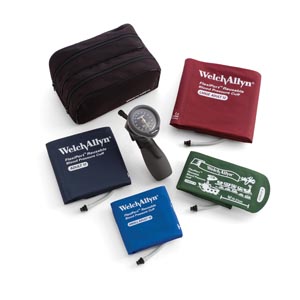 [5098-30] Welch Allyn TYCOS® Multi-Cuff Kit, Includes Adult, Large Adult & Child-Print Inflation Systems & Case