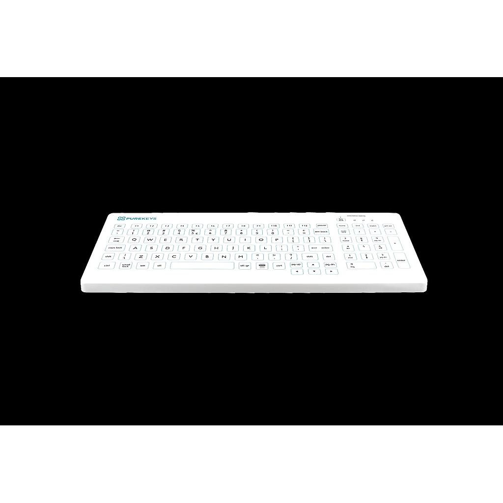 Purekeys Compact Wireless Medical Keyboard, 104 Keys