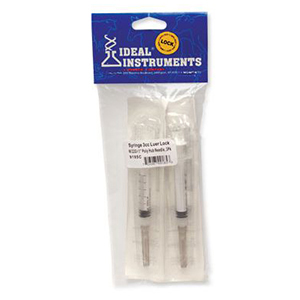 [9184] Ideal Syringe/Needle Combo Luer Lock with Plastic Hub Soft Pack - 3 cc, 22G x 0.75" (3 Pack)