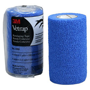 [1410B BULK] 3M Vetrap Bandaging Tape - 4 in x 5 yd, Blue