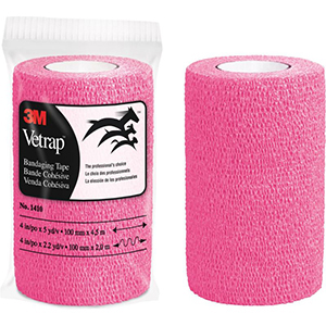[1410HP BULK] 3M Vetrap Bandaging Tape - 4 in x 5 yd, Hot Pink