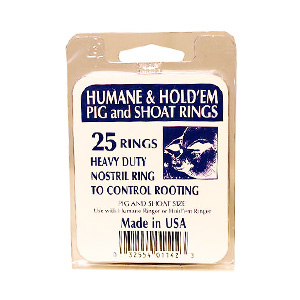 [14] Humane &amp; Hold'em Pig &amp; Shoat Rings - 25 ct