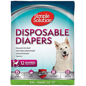 [10661-12P] Simple Solution Disposable Diapers for XXL Dogs (12 Pack)