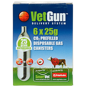 [606] VetGun CO2 Cartridge - 25 g, 6 ct