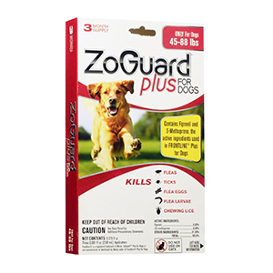[511104] ZoGuard Plus for Dogs 45-88 lb (3 Pack)