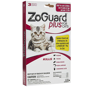 [5511101] ZoGuard Plus for Cats - 1.5 lb & Up (3 Pack)