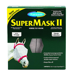[100526864] SuperMask II Horse Fly Mask Classic Collection - Assorted, XL