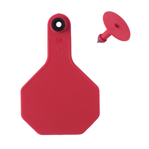 [7707000] Y-Tex All American 3 Star Medium 2 Piece Ear Tag - Red Blank