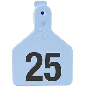 [9200241] Z Tags No-Snag Calf Ear Tags - Blue 26-50 (25 Pack)
