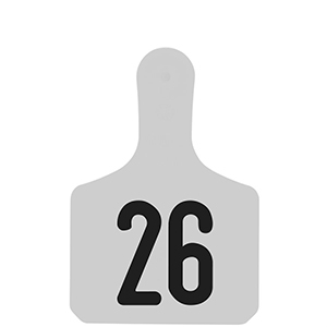 [Y0300026] Y-Tag Calf White Laser, 26-50