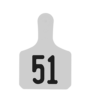 [Y0300051] Y-Tag Calf White Laser, 51-75