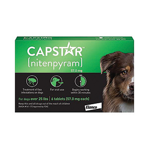 [60079] Capstar Flea Tablets for Dogs 25 lb &amp; Up - 6 ct