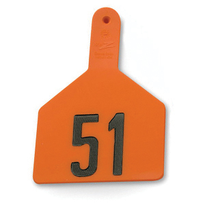 [9200110] Z Tags No-Snag Cow Ear Tags - Orange 51-75 (25 Pak)