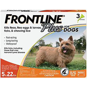 [287010] Frontline Plus for Small Dog Up To 22 lb (3 Pack)