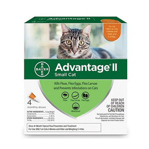 [B81520208] Advantage II Flea Treatment for Cats 5-9 lb (4 Pack)