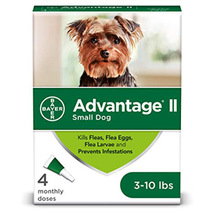 [B81520240] Advantage II Flea Treatment for Dogs 3-10 lb (4 Pack)