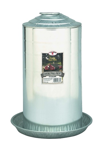 [9838] Little Giant Double Wall Metal Poultry Fount 8 gal