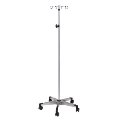 [IV-354] Clinton, 4-Hook IV Pole, 5-Leg